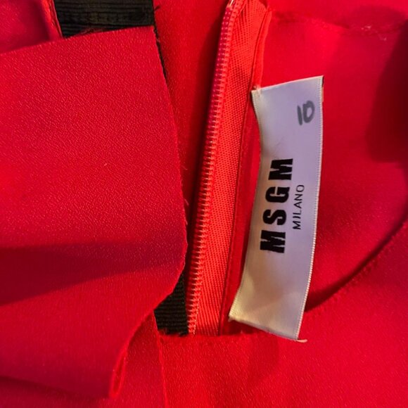 MSGM Ruffle Crepe Dress - Size 38 - Picture 9 of 10